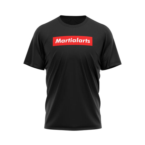 White on Red Black Martial Arts Shirt